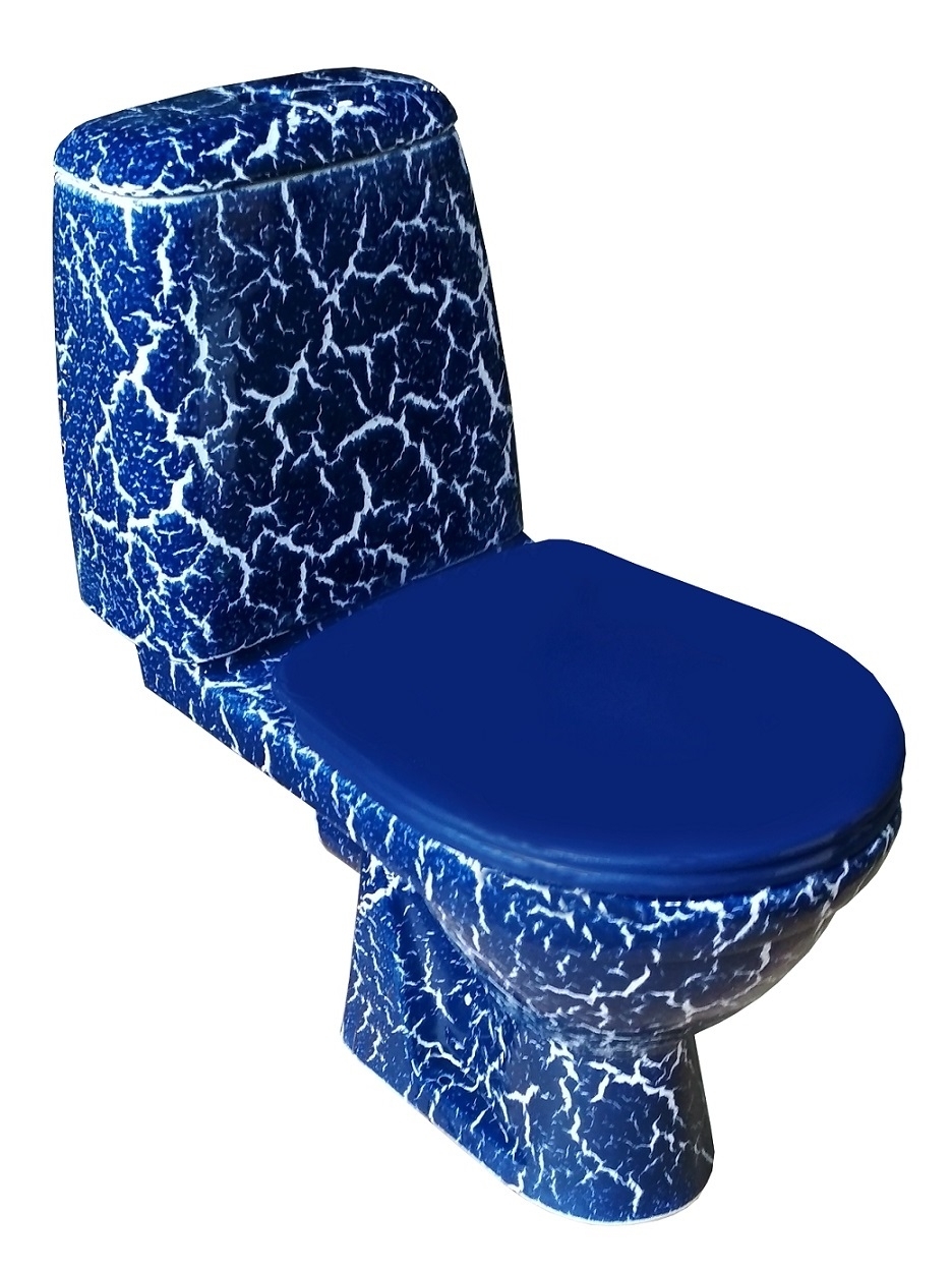 ПРЕМЬЕР Унитаз-компакт горизонт. вып. с арматурой, сиденьем, креплением, синий кракелюр ROSA ПРЕМЬЕР Унитаз-компакт горизонт. вып. с арматурой, сиденьем, креплением, синий кракелюр ROSA