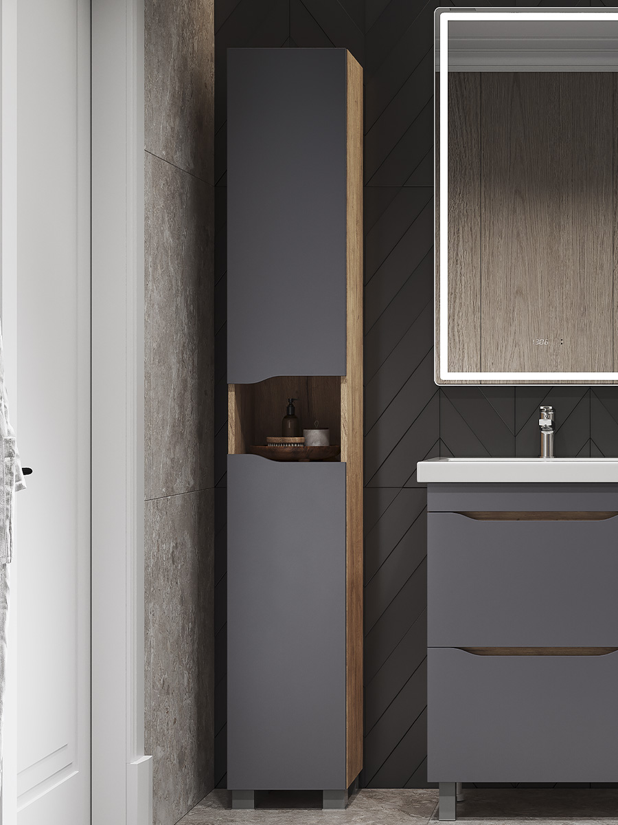 Шкаф-пенал VIGO Wave 30 напольный  348 дуб золотой