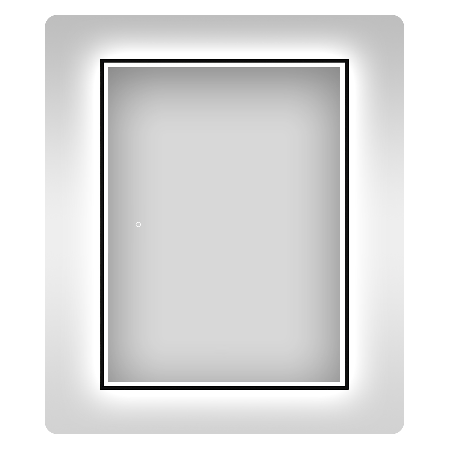 Прямоугольное зеркало с фронтальной LED-подсветкой, 80*100 / 100*80 см