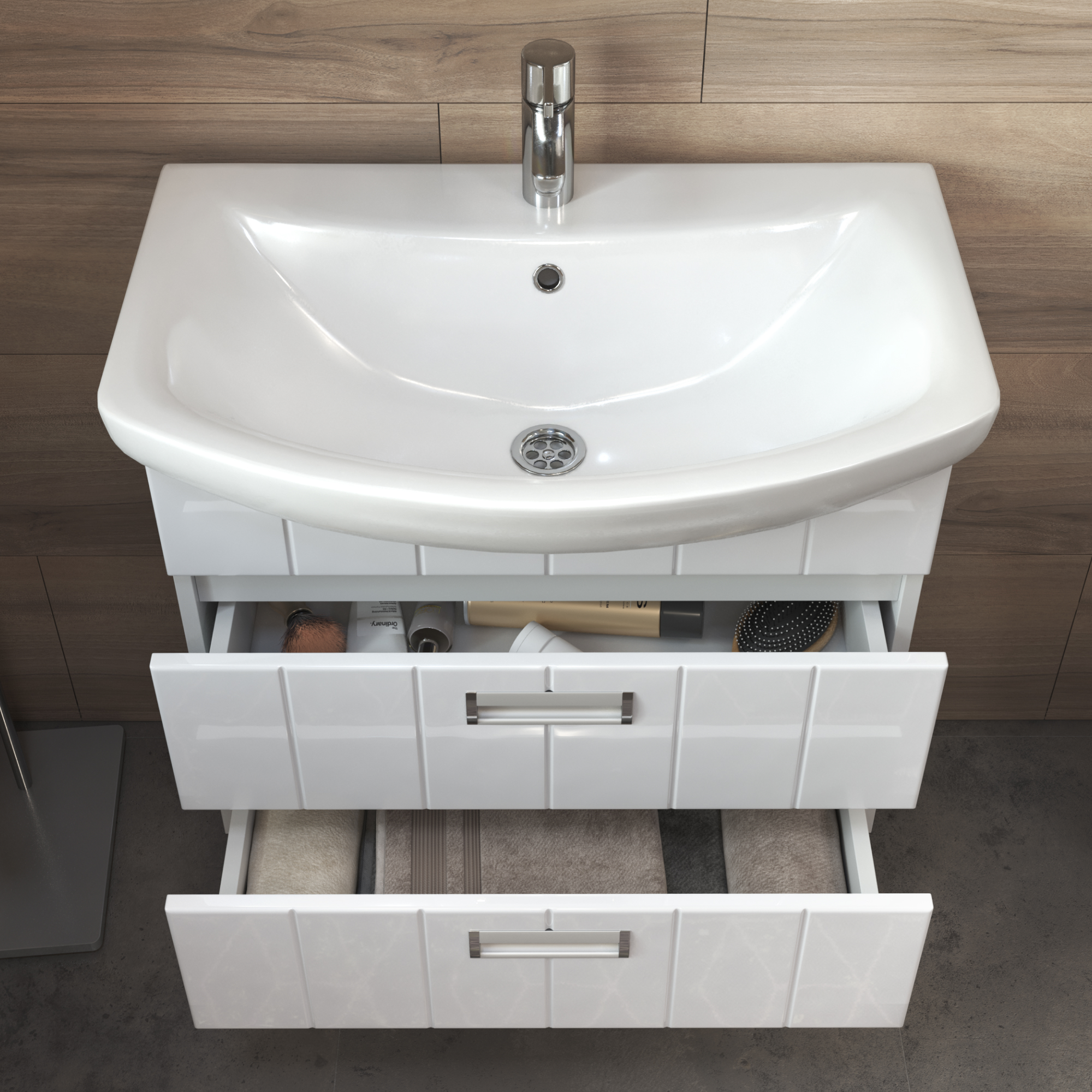 Тумба под раковину VIGO Diana 60 подвесная белый (tp.DIA.BAL.60.2Y)