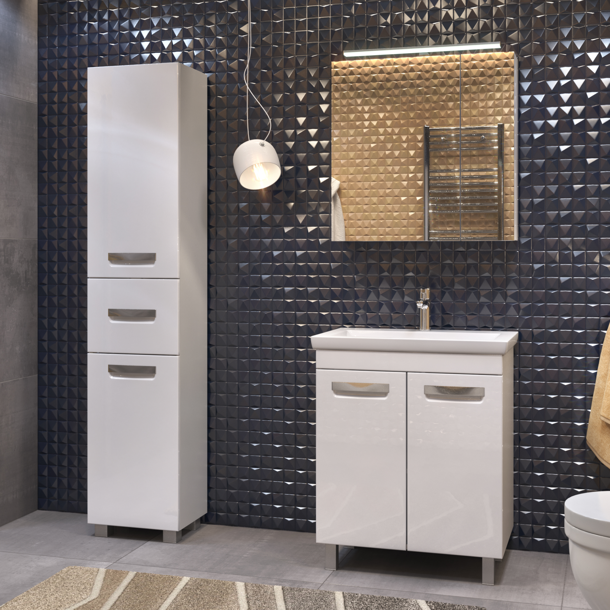 Шкаф-пенал VIGO Plaza 40 напольный белый (pn.PLA.40) Шкаф-пенал VIGO Plaza 40 напольный белый (pn.PLA.40)