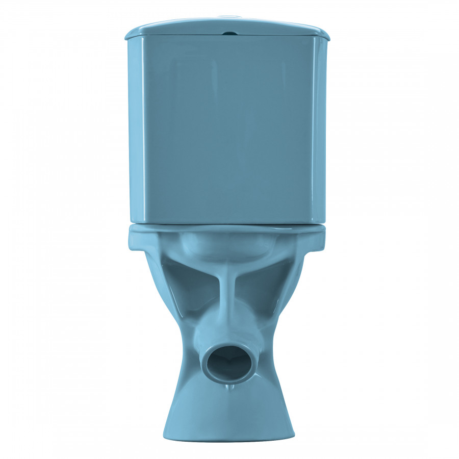 Унитаз-компакт "Вест" косой выпуск, с кнопочной арматурой и сиденьем, голубой SANTERI Унитаз-компакт "Вест" косой выпуск, с кнопочной арматурой и сиденьем, голубой SANTERI