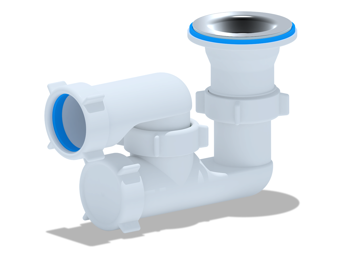 ANI Сифон для душевого поддона 1 1/2"*40мм., регулируемый, ANI PLAST