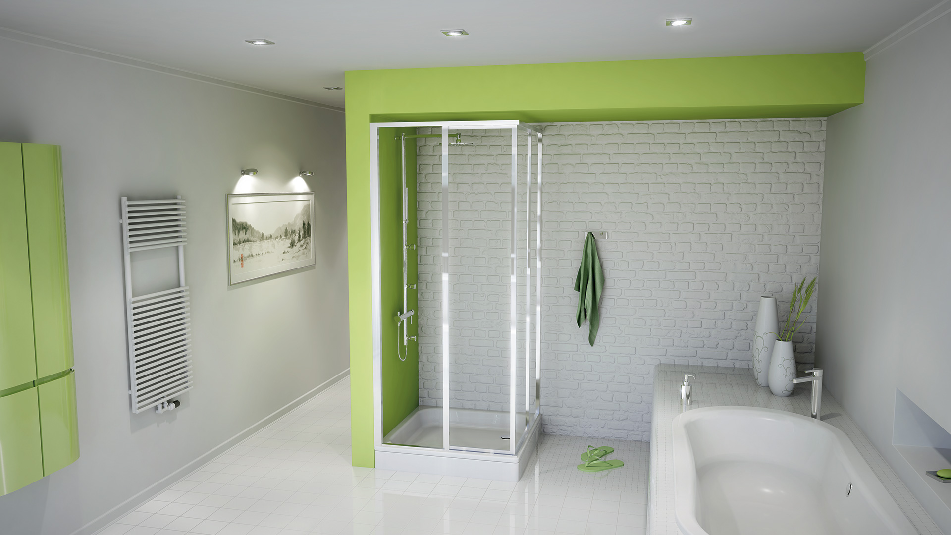 UNIVERSAL SG Душевой поддон стальной C090, без противоск.покрытия, 90x90х14 см., BLB