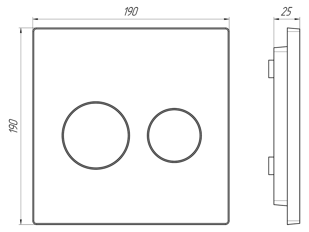 Инсталляция для унитаза 37 см АНИ Пласт WCP1300 1350х370х225 мм с круглой белой клавишей с хромированной окантовкой