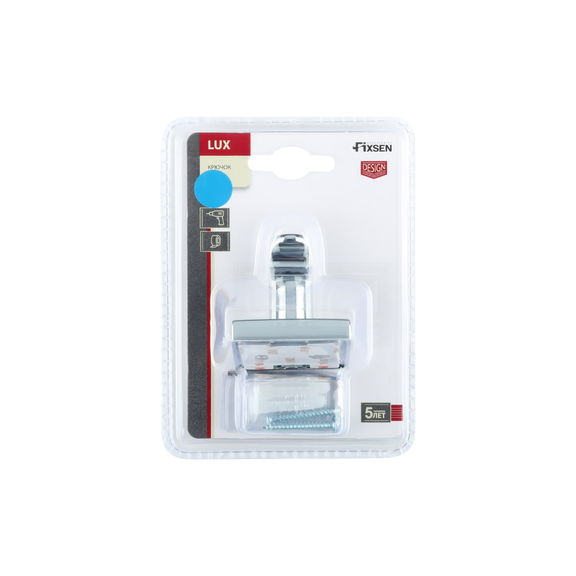 Крючок одинарный FIXSEN Lux Chrome (FX-15005)