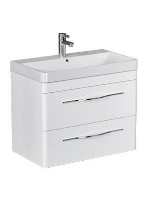 Тумба под раковину VELVEX Jill 800-0-2 (9595) навесная белый матовый Тумба под раковину VELVEX Jill 800-0-2 (9595) навесная белый матовый
