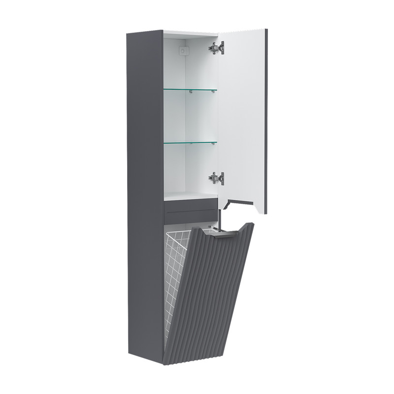 Пенал EQUIL Mirage 36 подвесной с корзиной правый графит софт