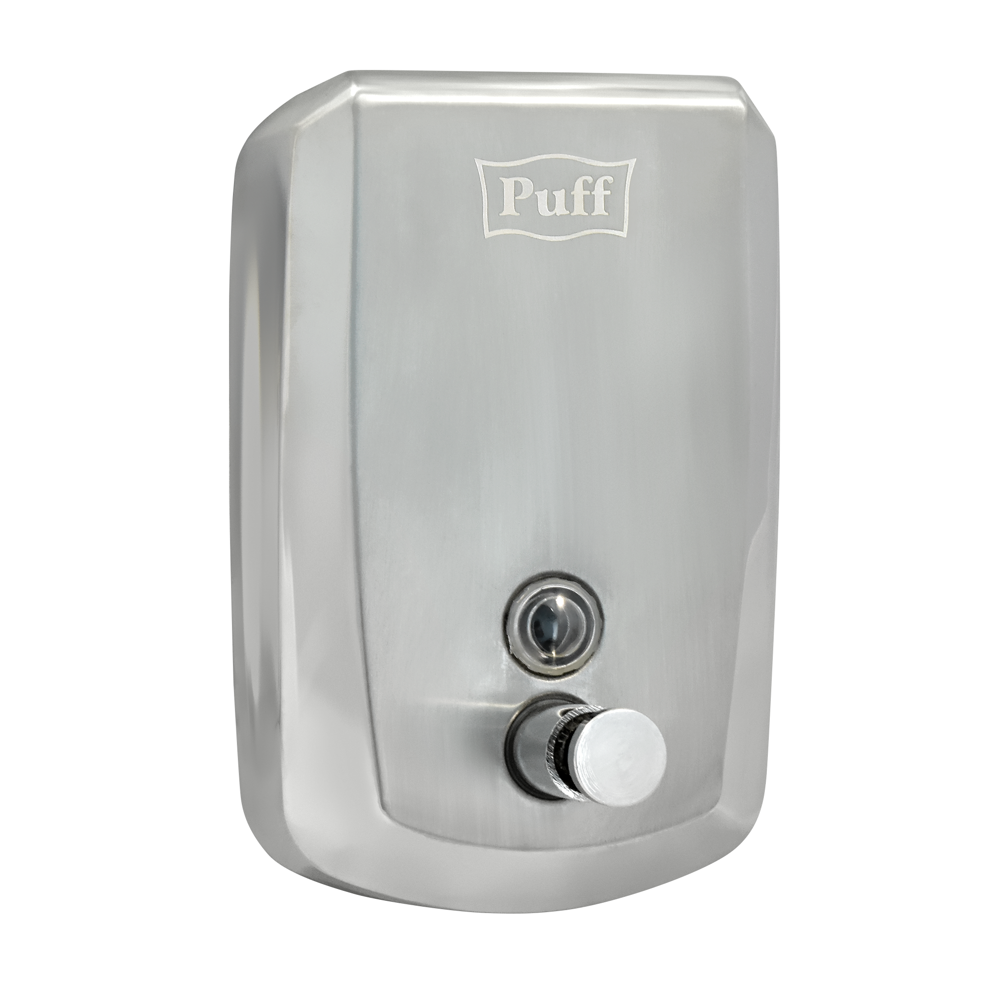 Дозатор для жидкого мыла из нерж. стали puff-8715, хром, 1000 мл, с ключом, 21х14х11 см