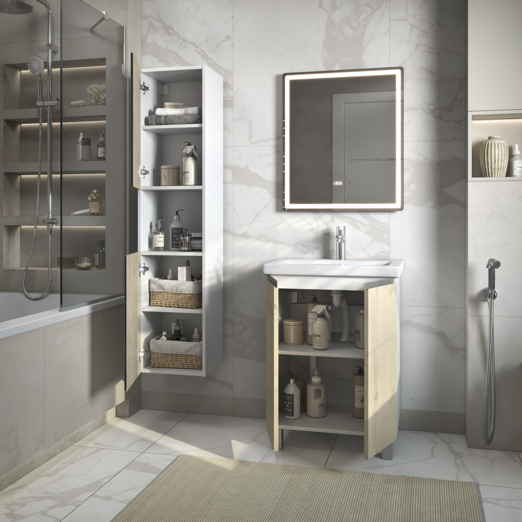 Тумба под раковину VIGO Yuma 60 напольная 346 дуб давос