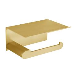 Держатель для туалетной бумаги с подставкой для мобильного телефона Nofer Capri 16228.G золото Держатель для туалетной бумаги с подставкой для мобильного телефона Nofer Capri 16228.G золото