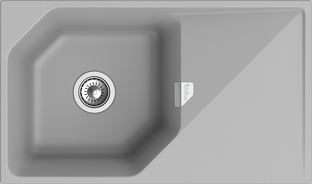 RIVELATO Мойка LOCUS 85  1-чаш 850*500 grigio metallizzato арт. RIVELATO Мойка LOCUS 85  1-чаш 850*500 grigio metallizzato арт.