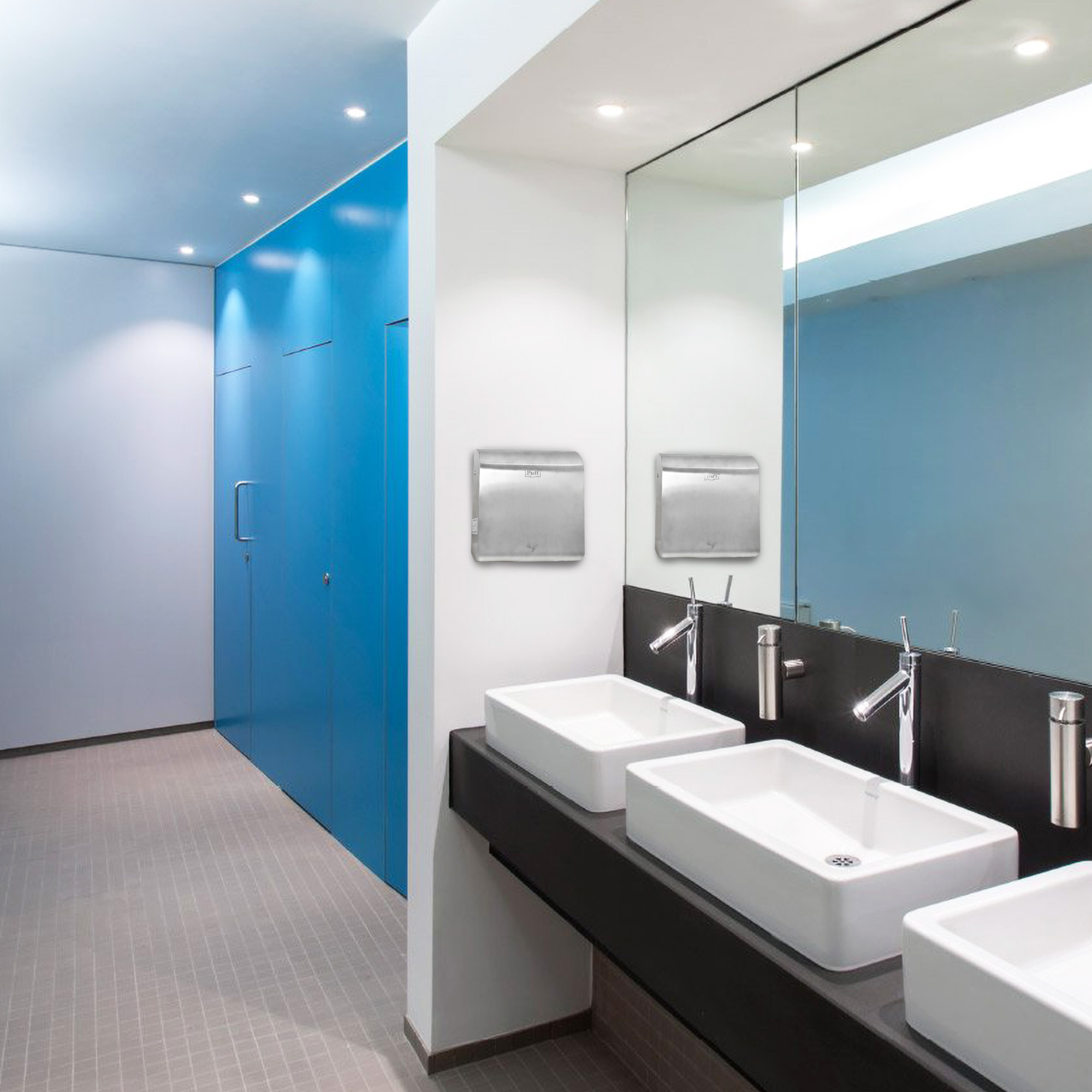 Электросушитель для рук PUFF-8855 высокоскоростной, антивандальный, хром 0,95 кВт (1401.387)