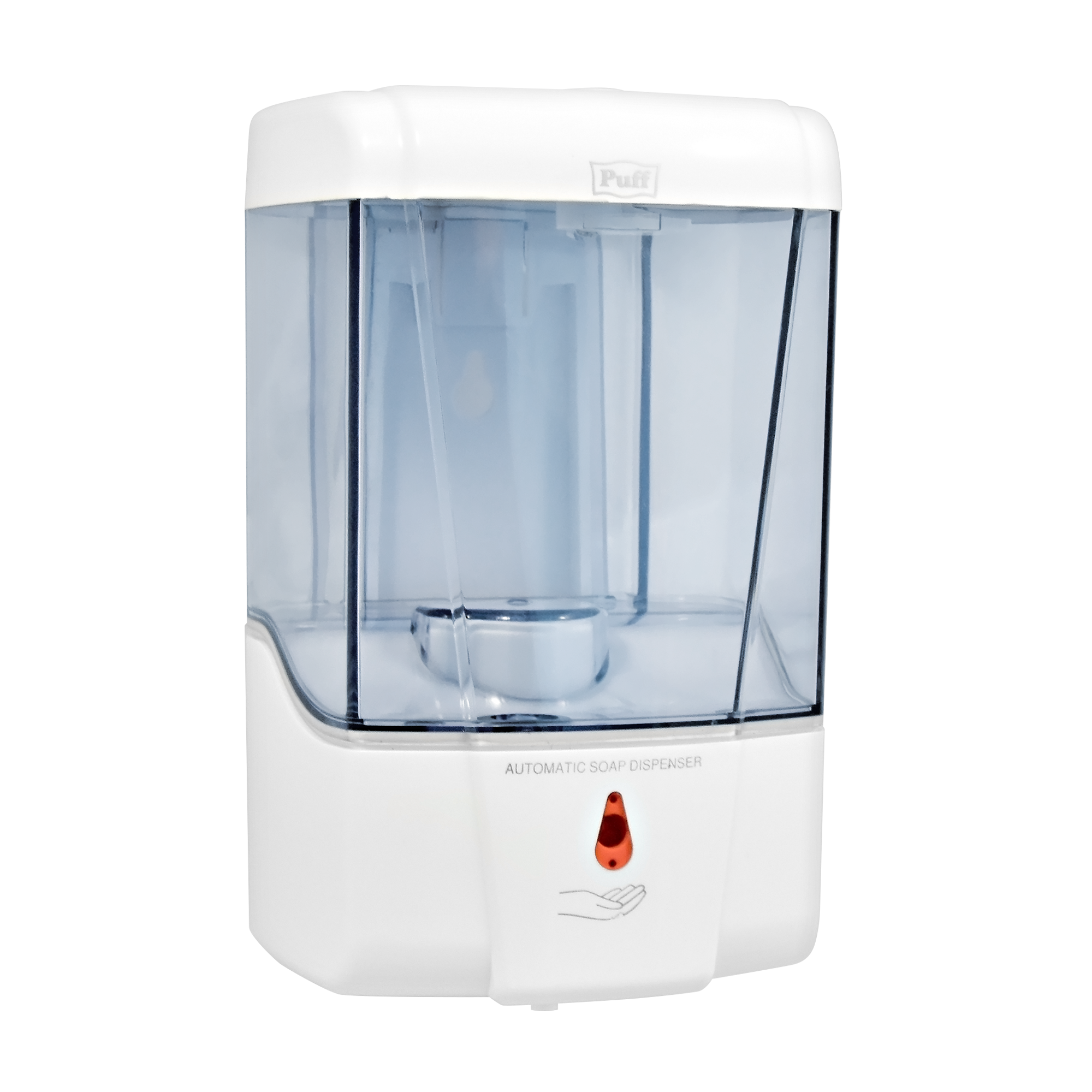 Автоматический дозатор для мыла Puff - 8180, 600мл, белый, 18х12х11 см
