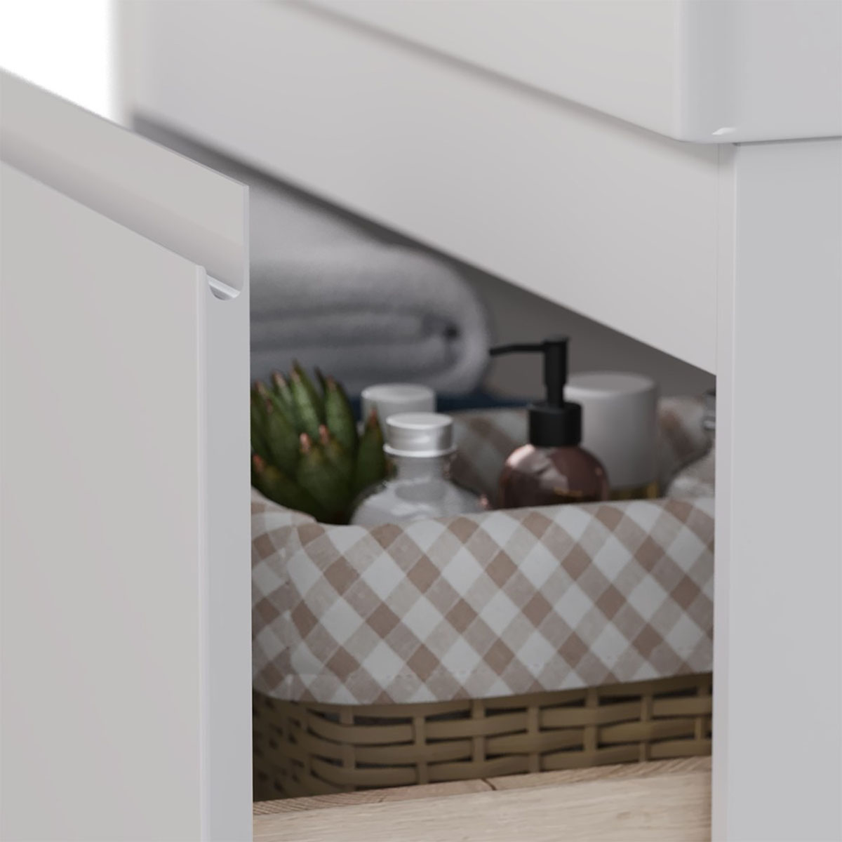 Тумба Lemark VEON 90 см под 1 раковину, подвесная/напольная, 2 ящика, цвет корпуса, фасада: Белый гл