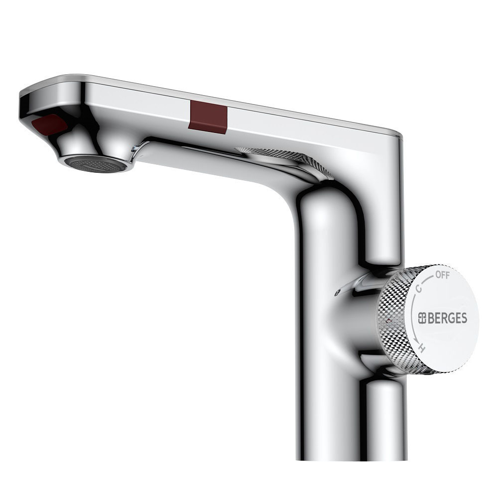 Смеситель для раковины MORANS сенсорный, хром глянцевый, BERGES