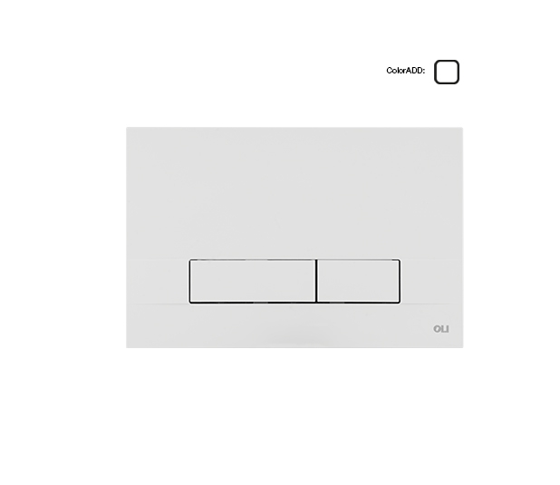 Панель механ. двойная Narrow, пластик, белый, OLI