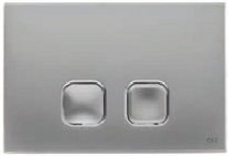 070828 Панель механ. двойная PLAIN, пластик, хром матовый, OLI