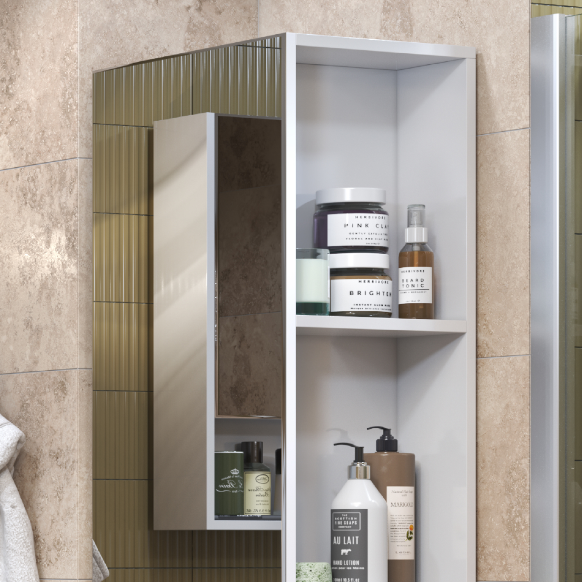 Зеркальный шкаф-пенал VIGO Urban 45 напольный белый (pn.URB.45) Зеркальный шкаф-пенал VIGO Urban 45 напольный белый (pn.URB.45)