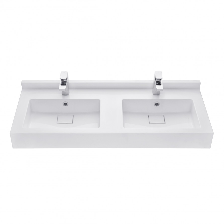 Раковина САКУРА 120, 2 чаши, белая