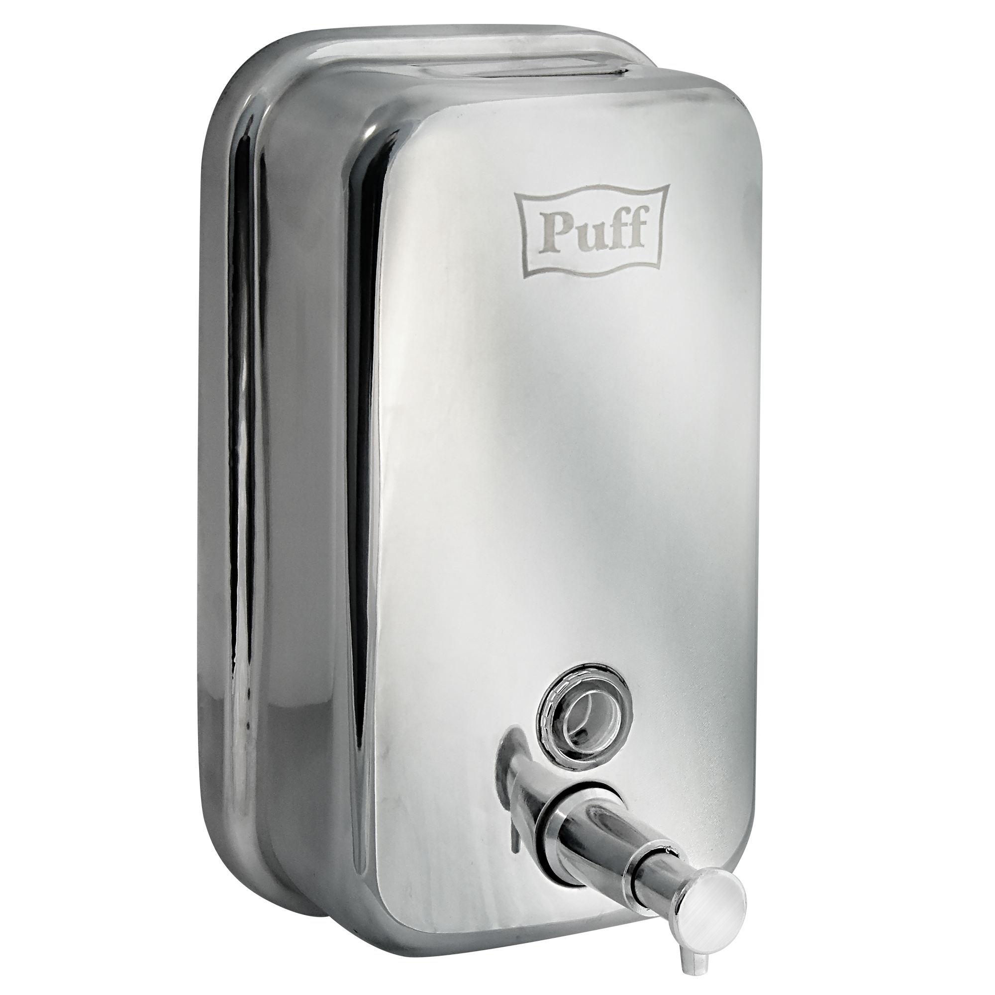 Дозатор для жидкого мыла из нержавеющей стали PUFF-8615, полированный, 1000 мл, 22х13х13 см
