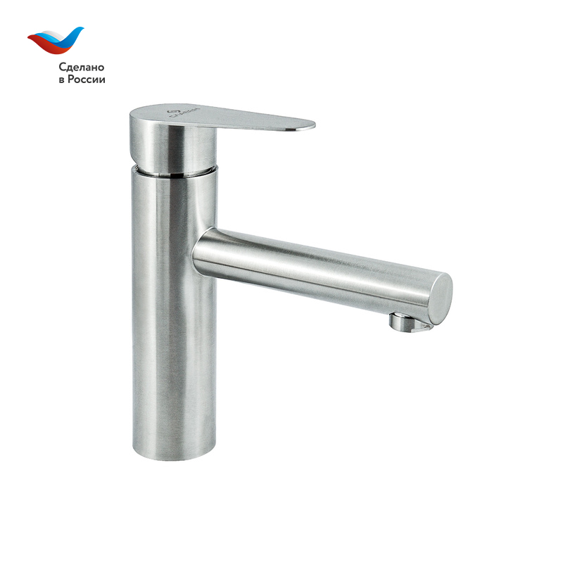 СТАЛЬ Смеситель для умывальника с коротким изливом,одноручный, СЛАВЕН,НЖ10