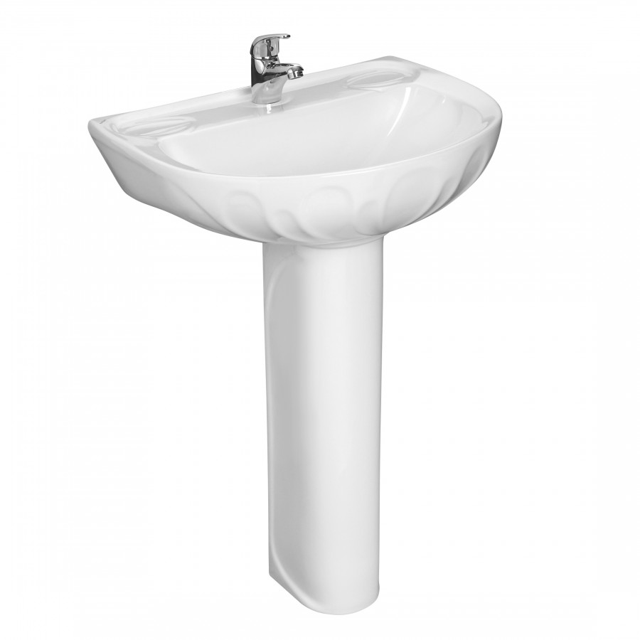 Умывальник "Лотос"58х50см. с отв., 1 сорт SANTERI Умывальник "Лотос"58х50см. с отв., 1 сорт SANTERI