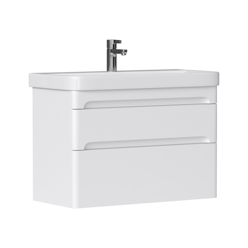 Тумба EQUIL Nice 80 подвесная 2 ящ. белая (под раковину 9595-80) Тумба EQUIL Nice 80 подвесная 2 ящ. белая (под раковину 9595-80)