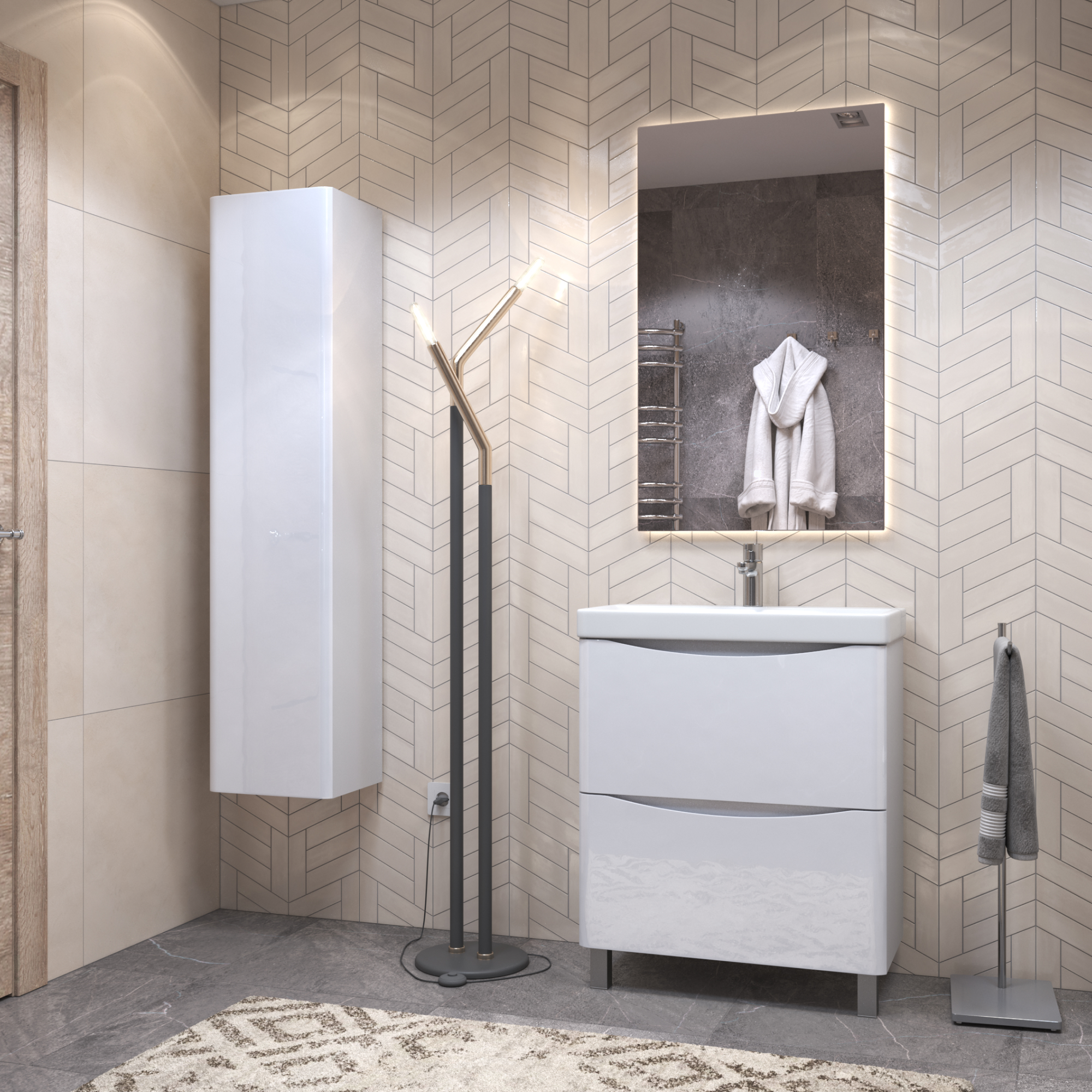 Шкаф VIGO Glem 35 подвесной белый (pp.GLE.35) Шкаф VIGO Glem 35 подвесной белый (pp.GLE.35)