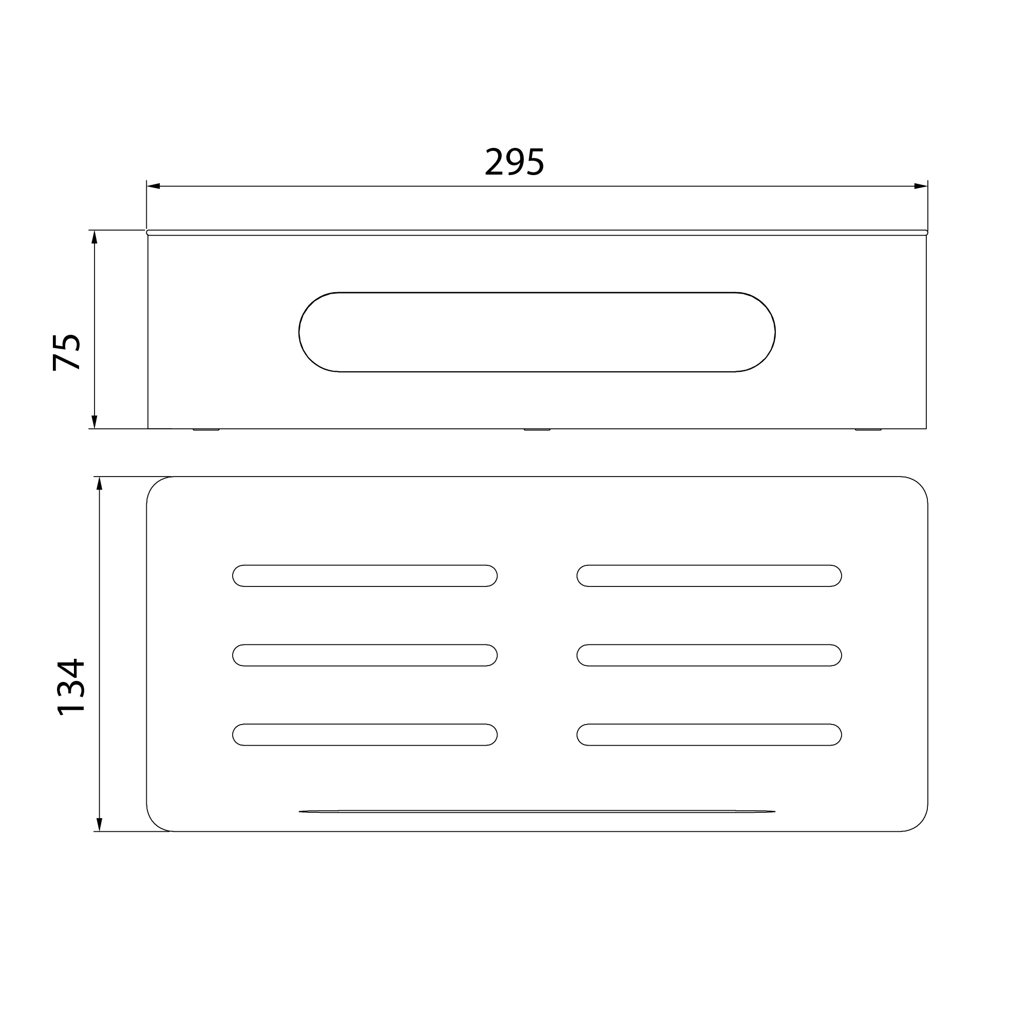 Полка для душа прямая LEMARK SHELF LINE из нерж. стали с крючками, графит/вставка-пластик графит