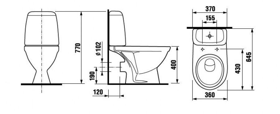 BALTIC Унитаз-компакт с горизонтальным выпуском. JIKA BALTIC Унитаз-компакт с горизонтальным выпуском. JIKA
