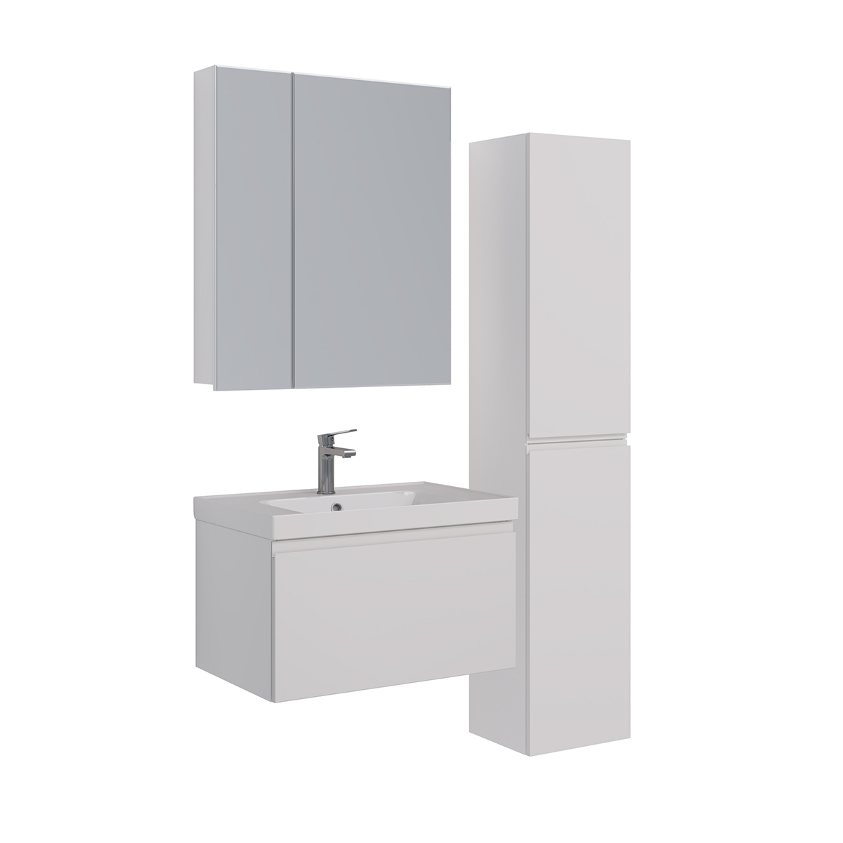 Шкаф зеркальный Lemark UNIVERSAL 70х80 см 2-х дверный, цвет корпуса: Белый глянец Шкаф зеркальный Lemark UNIVERSAL 70х80 см 2-х дверный, цвет корпуса: Белый глянец