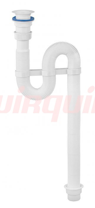 Сифон гофрированный VIR (Ø40/50), пластиковая чашка Ø63 мм, VIRPLAST