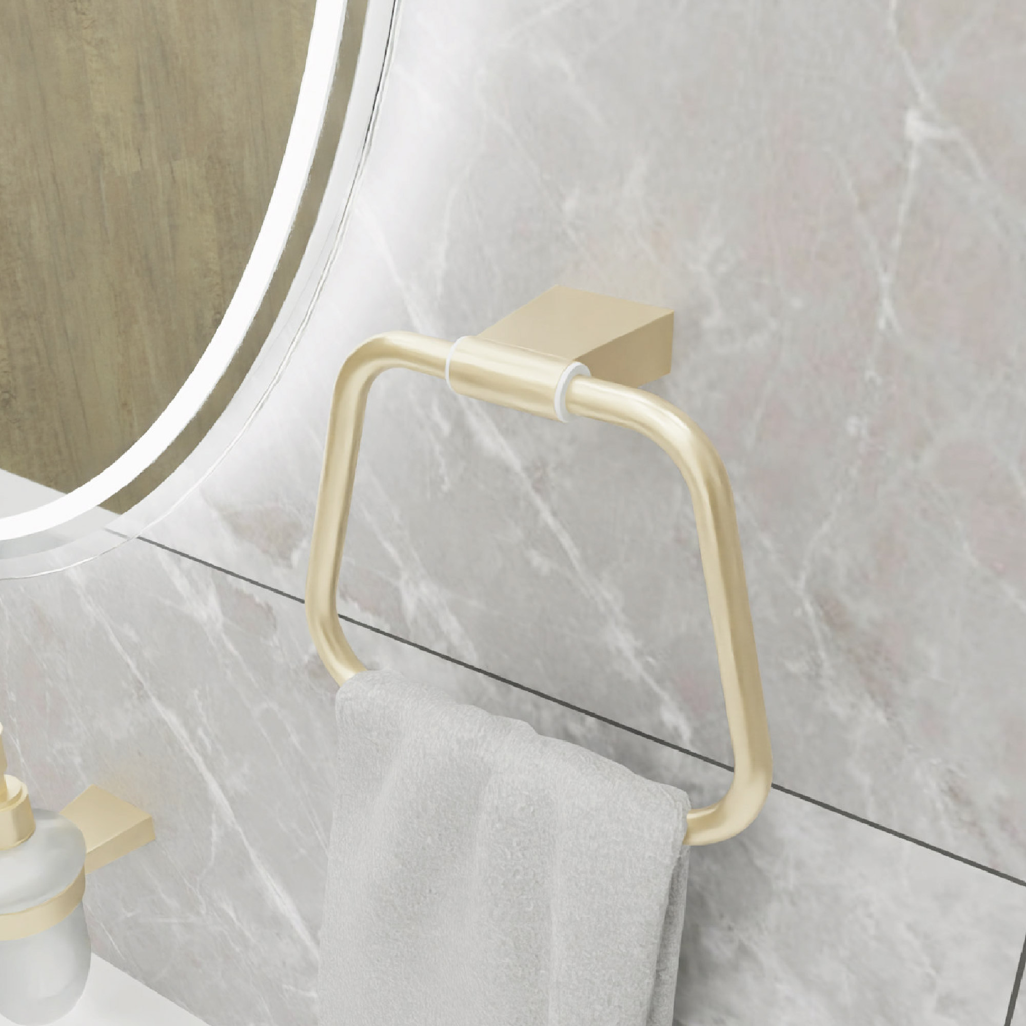 Полотенцедержатель кольцо FIXSEN Trend Gold  FX-99011) Полотенцедержатель кольцо FIXSEN Trend Gold  FX-99011)