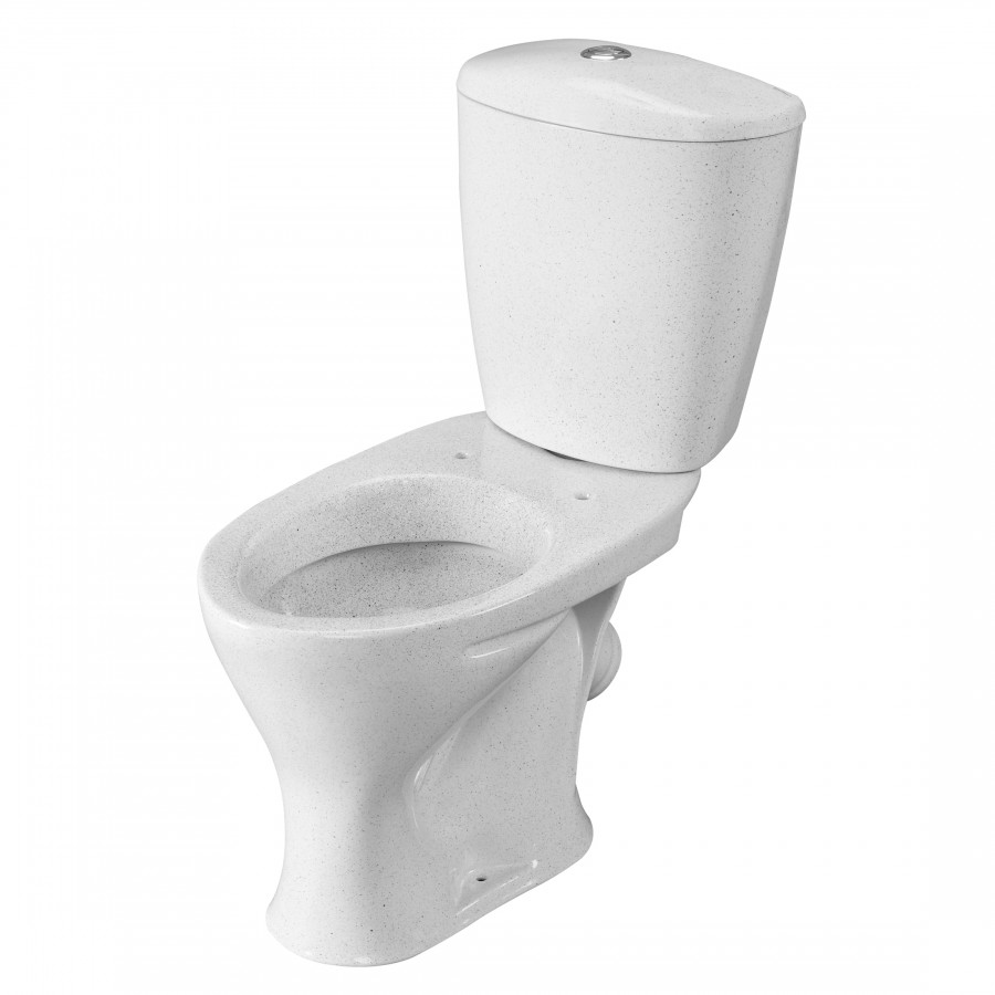 Унитаз-компакт "Версия" наклонный выпуск, с кнопочной арматурой и сиденьем, крап на белом  SANTERI Унитаз-компакт "Версия" наклонный выпуск, с кнопочной арматурой и сиденьем, крап на белом  SANTERI