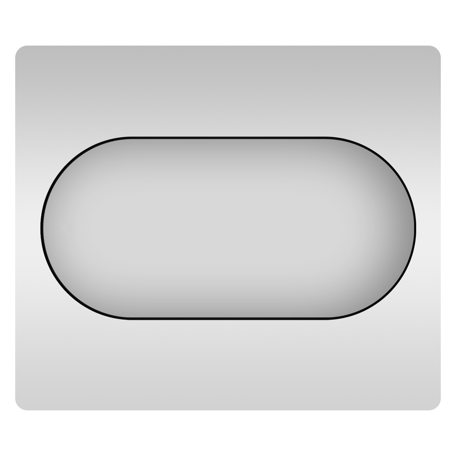 Влагостойкое овальное зеркало Wellsee 7 Rays' Spectrum 172201470, размер 100 х 55 см, с тонким черны