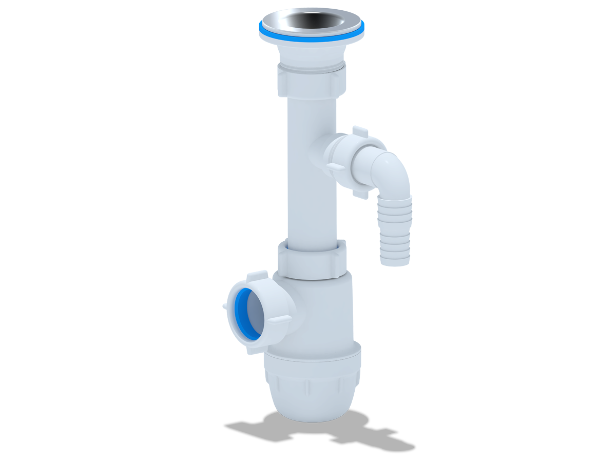 Сифон Ани 1 1/4"* 32 "Юнг" с отводом для стиральной машины, ANI PLAST Сифон Ани 1 1/4"* 32 "Юнг" с отводом для стиральной машины, ANI PLAST