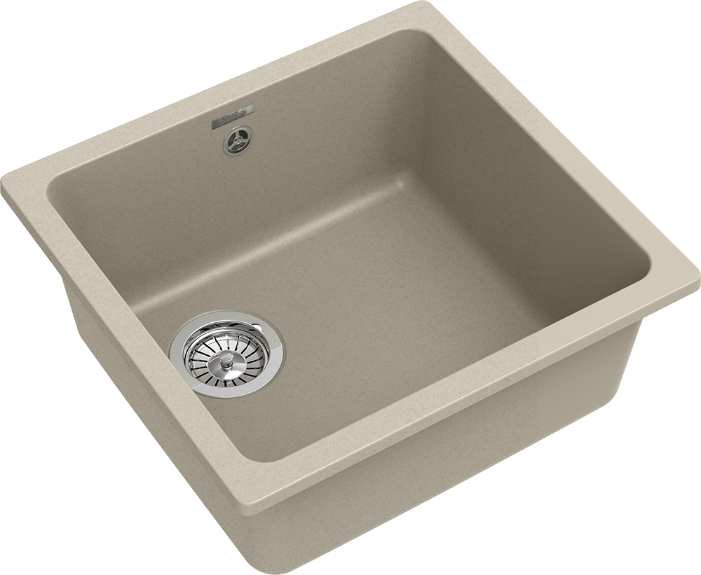 RIVELATO Мойка BERKANA 45 подст.монтаж 1-чаш 485*455 beige scuro арт. RIVELATO Мойка BERKANA 45 подст.монтаж 1-чаш 485*455 beige scuro арт.
