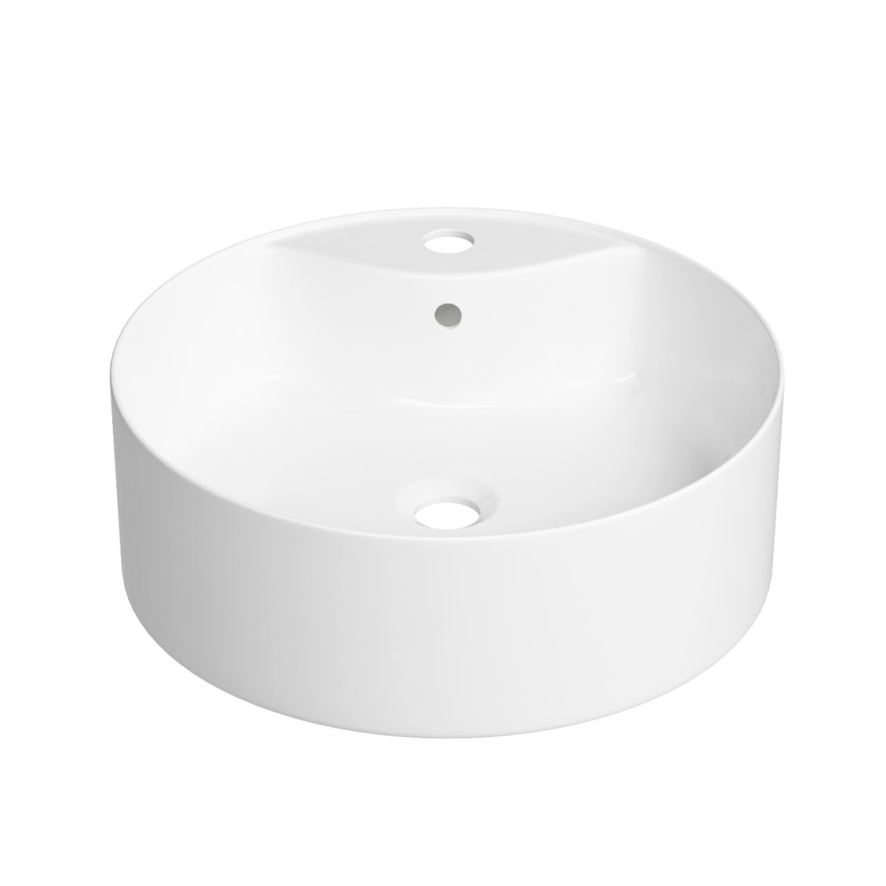 Накладная раковина для ванной комнаты Wellsee Praxis 32940200S: круглая раковина, ширина умывальника