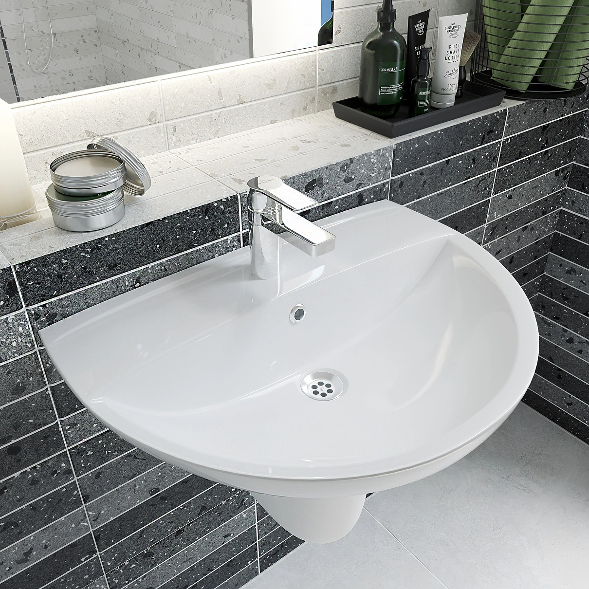 Раковина КЕРАМИН СИМПЛ 60 белый глянец CDB00023579 (4810531138488)