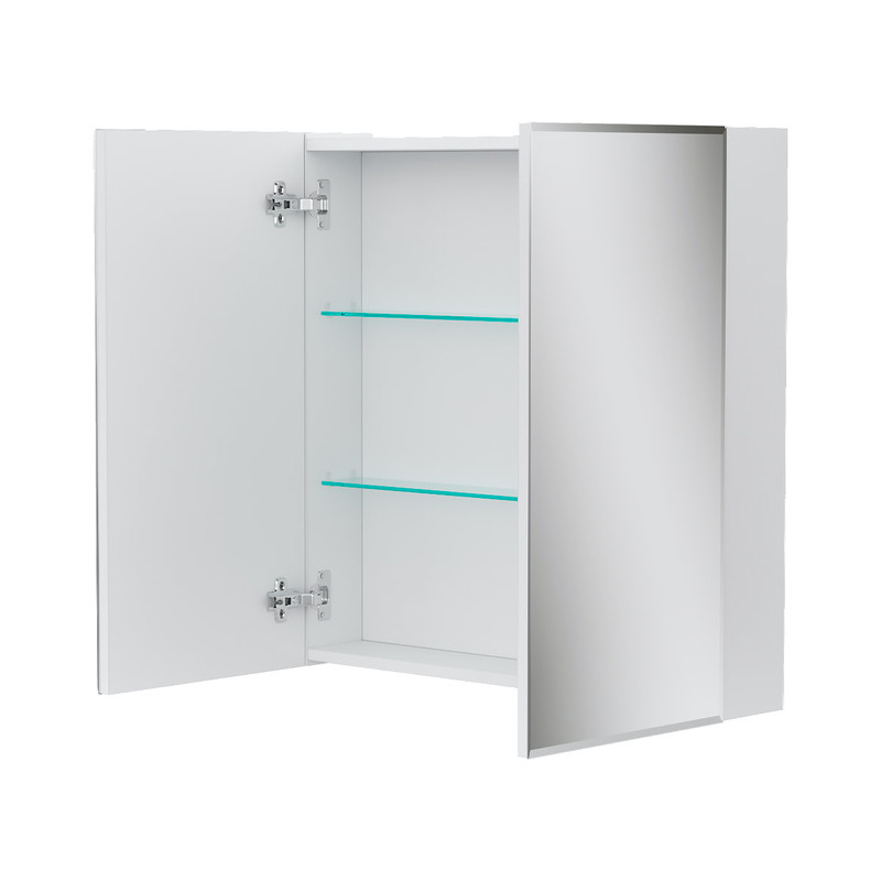 Шкаф зеркальный Geometry 70, подвесной, белый, VOLNA