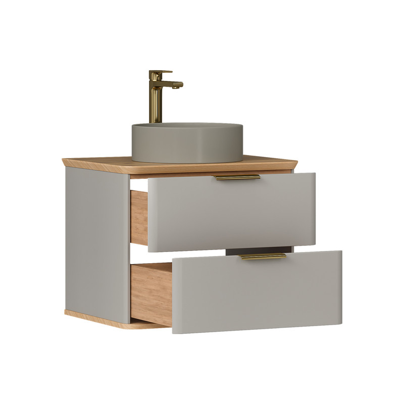 Тумба под раковину EQUIL Desert 60 подвесная амарок (раковина 110A) (tpDSRT60.2Y-25)