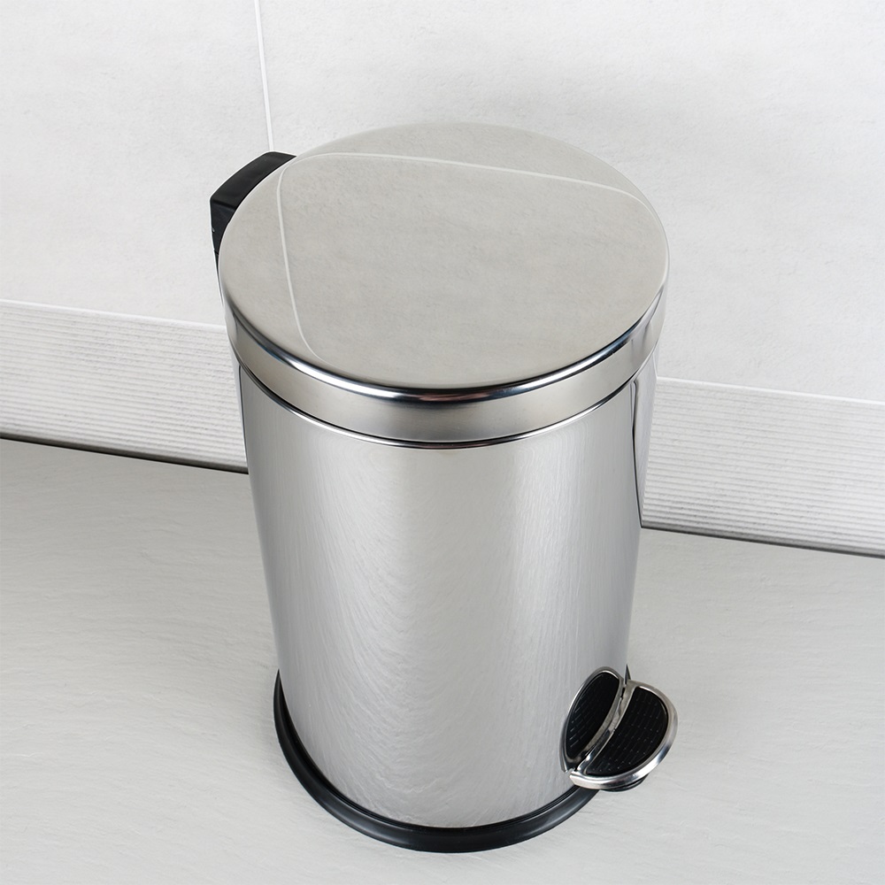 Ведро с крышкой 12 л FIXSEN хром (FX-34024D)