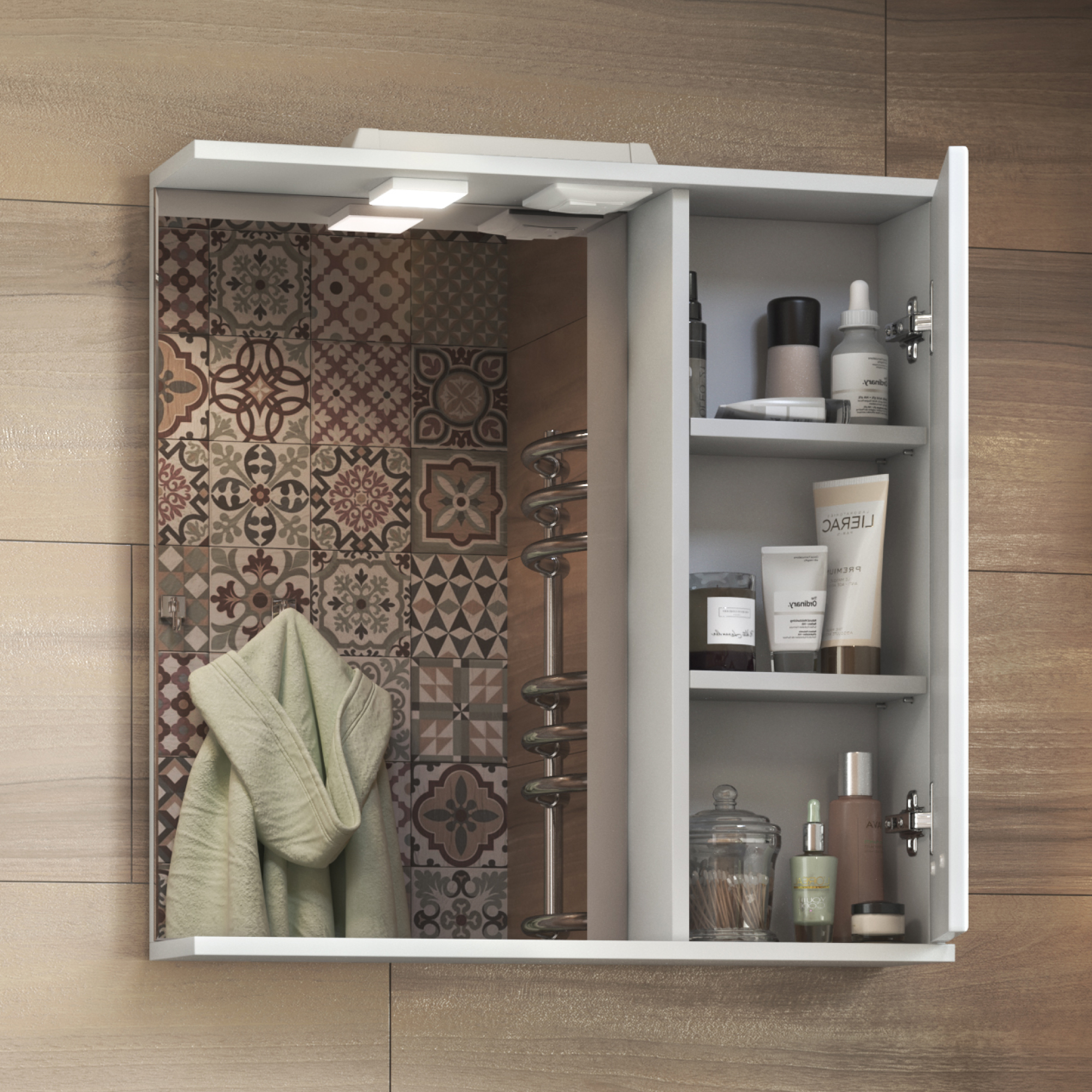 Зеркало со шкафом VIGO Diana 60 подвесное белый (z.DIA.60.R.El) Зеркало со шкафом VIGO Diana 60 подвесное белый (z.DIA.60.R.El)