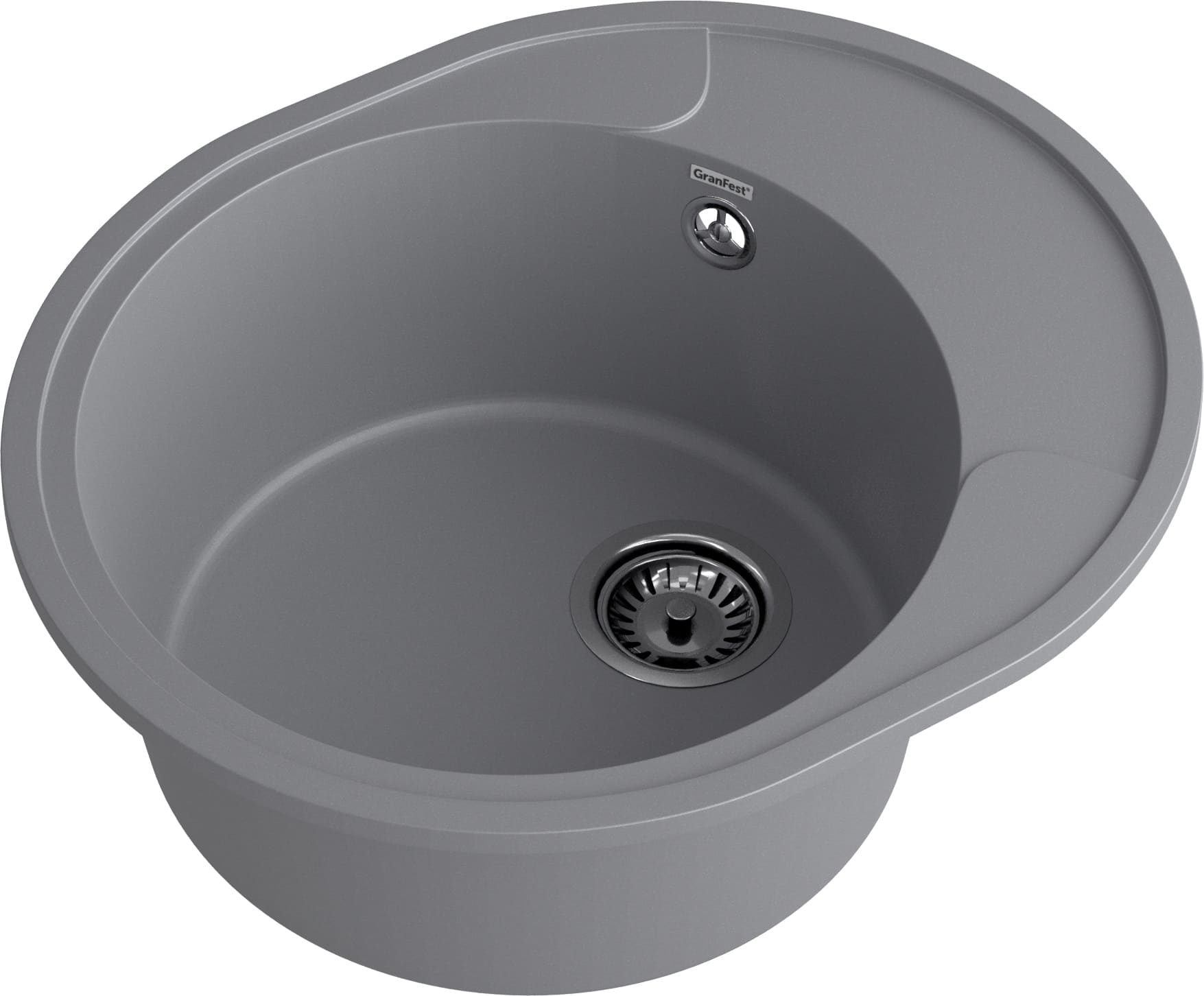 GRANFEST Мойка URBAN 857L  1-чаша+крыло 570*480мм темно-серый арт.GF-UR- GRANFEST Мойка URBAN 857L  1-чаша+крыло 570*480мм темно-серый арт.GF-UR-
