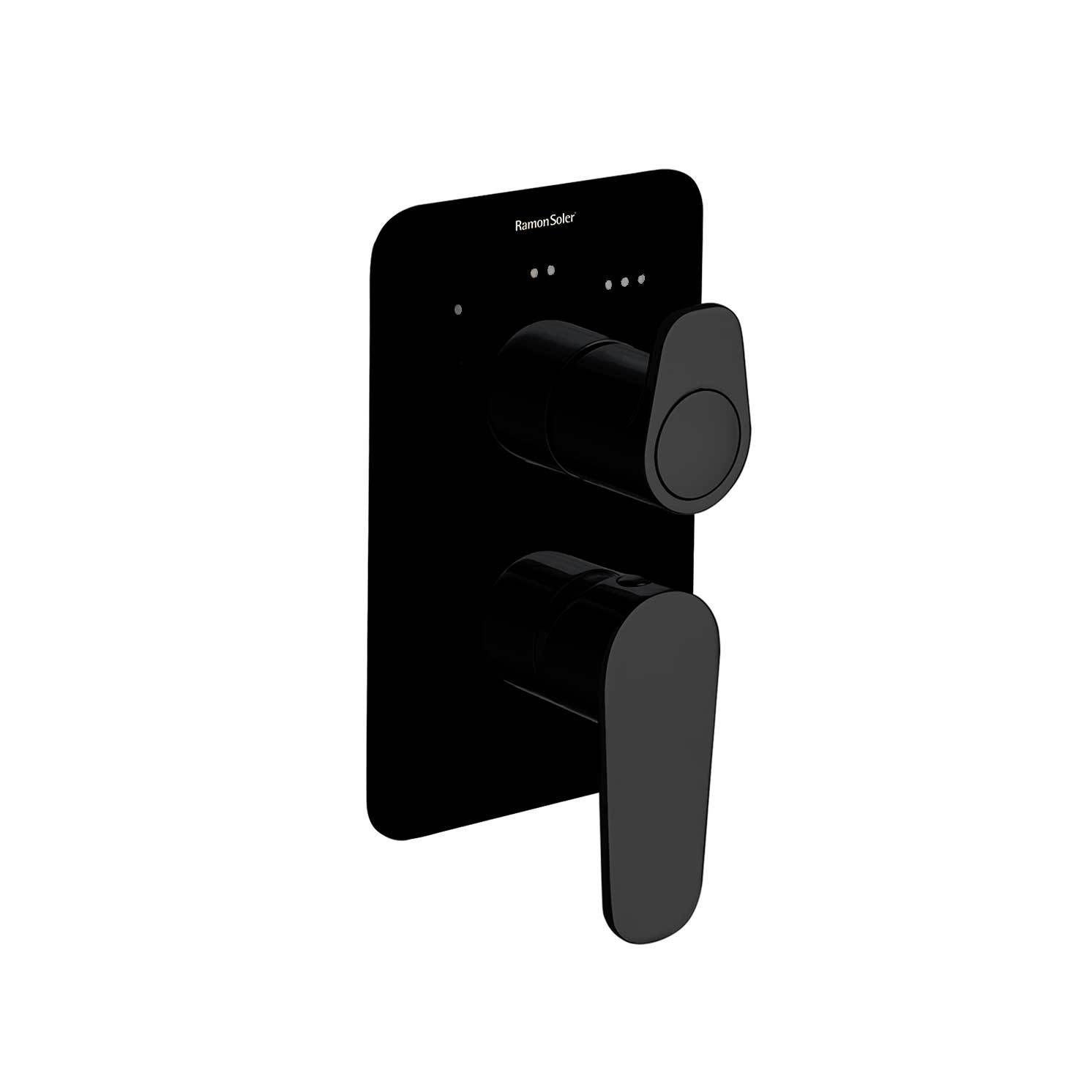 Встраиваемый смеситель для душа ALEXIA 361503SNM матовый черный на 3 выхода