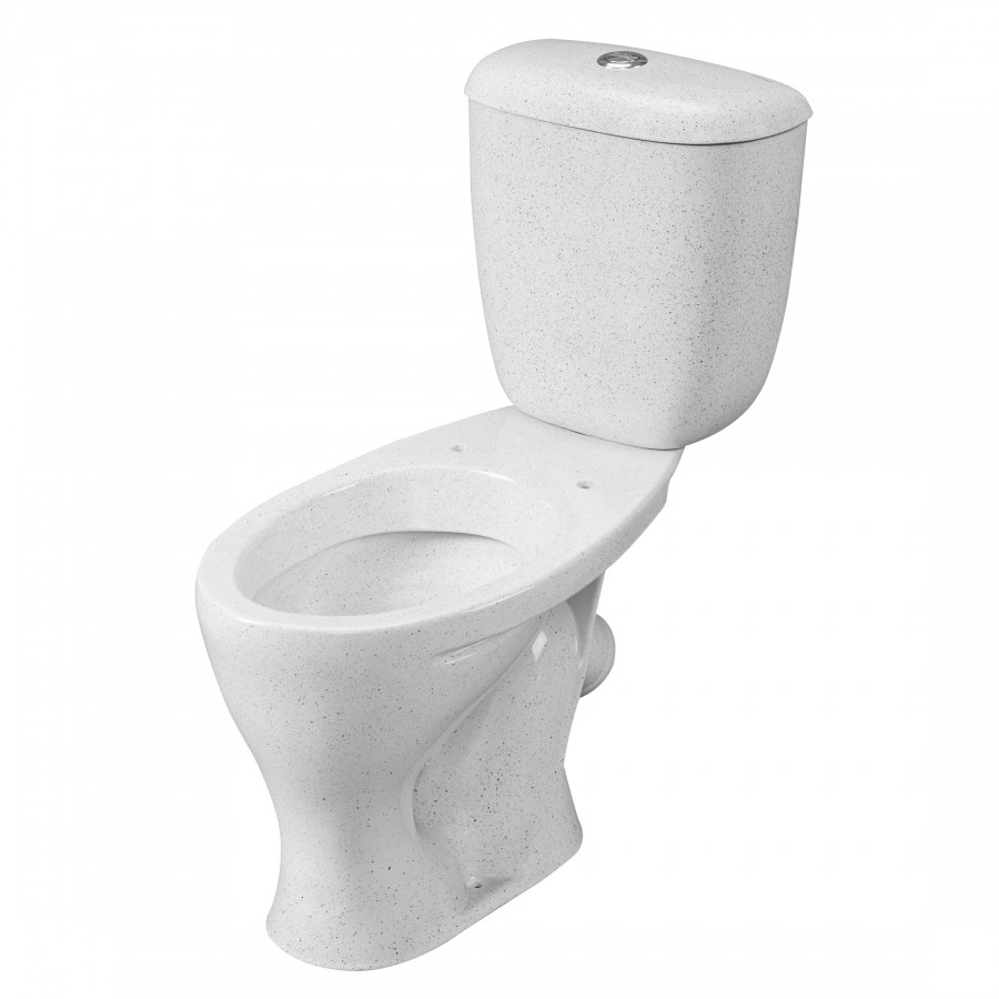 Унитаз-компакт "Воротынский" косой выпуск, с кнопочной арматурой и сиденьем, крап на белом SANTERI Унитаз-компакт "Воротынский" косой выпуск, с кнопочной арматурой и сиденьем, крап на белом SANTERI