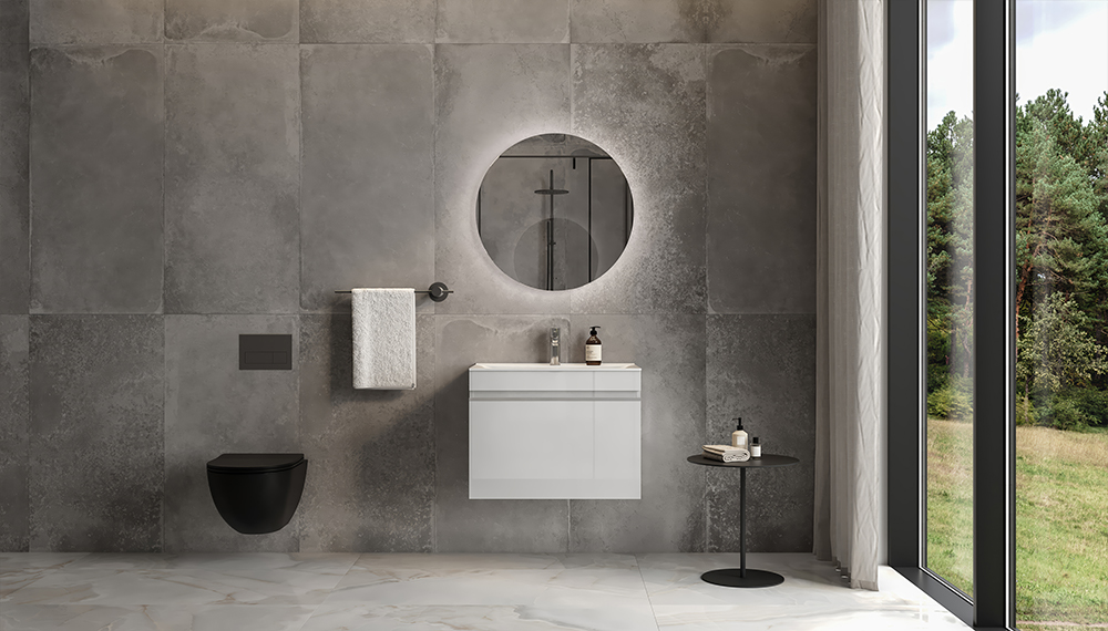 Тумба под раковину VELVEX Pulsus 700-0-1 (Pulsus) навесная белый глянец