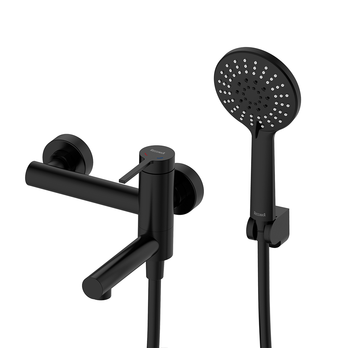 Смеситель ROSSINKA RSF-1722S-BL для ванны с поворотным изливом, черный