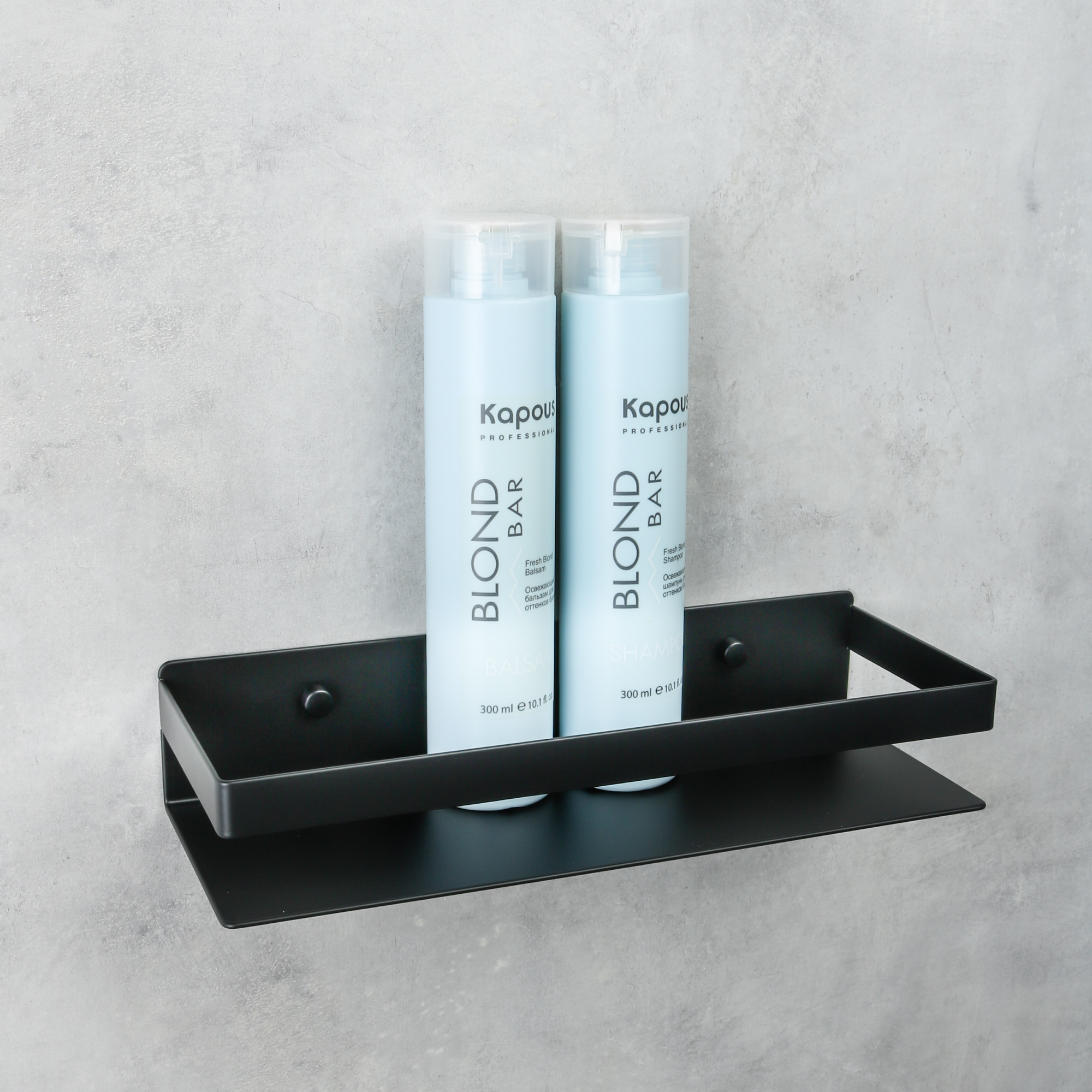 Полка прямоугольная одноэтажная FIXSEN HOTEL черная (FX-31003G)